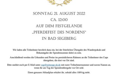 Siegerehrung des Schleswig-Holstein Cups 2022 auf dem Pferdefest des Nordens