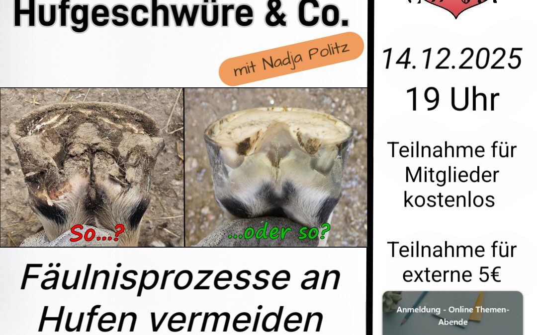 Online Themenabend – Strahlfäule, Hufgeschwüre & Co.