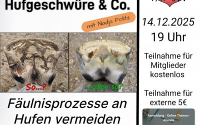 Online Themenabend – Strahlfäule, Hufgeschwüre & Co.