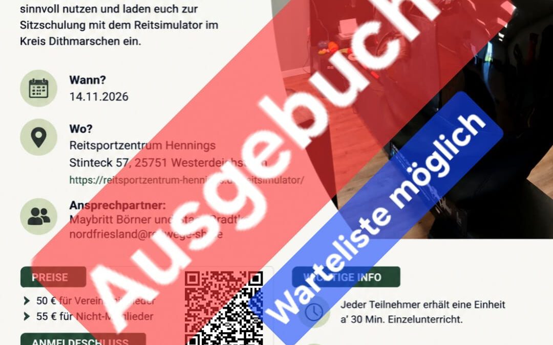 Reitsimulatortraining – ausgebucht