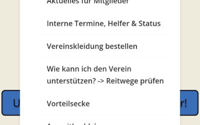 Neues aus dem Mitgliederbereich